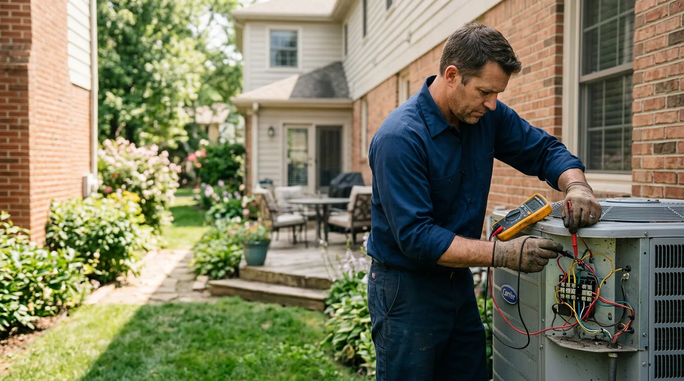 HVAC technician working near Wolfforth, TX